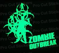 Grande Zombie Dead Scoppio Brilla Al Scuro Luminescenti Adesivi Decalcomania d1