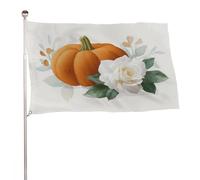 Grande zucca arancione bianca vintage rosa bandiera 0,9 x 1,5 m all'aperto giardino bandiere banner decorazione per cortile portico prato fattoria