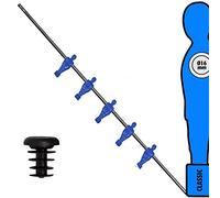 grandeemporio Calcio Balilla Asta Singola Passante (Uscente) Universale mediani, con 5 ometti Blu. Asta Diametro mm.16, Lunghezza cm.98.