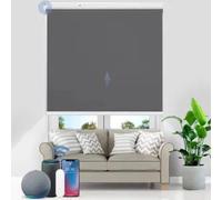 Grandekor tende a rullo elettriche con batteria al litio, tenda a rullo oscurante elettrica con motore e telecomando, grigio scuro 50x150cm(LxH) Tenda a rullo senza foratura Tenda a rullo per finestre
