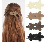 Grandes pinces à cheveux à fleurs pinces à fleurs antidérapantes pinces à cheveux hawaïennes à forte tenue pour cheveux moyennement épais femmes et filles accessoires de (Hairclaw3Eggflower2)