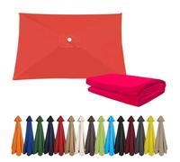 Grandes Telo Ricambio Ombrelloni UV50+ 2x3m 6Stecche, 2x2m 4Stecche 3x3m 8Stecche, Copertura Per Ombrellone Tela Di Ricambio Baldacchino, Resistente Ai Raggi UV,All'Acqua Fornisce Ombra(Red,300X200cm)