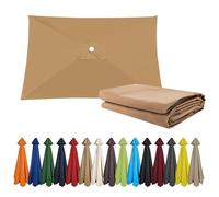 Grandes Telo Ricambio Ombrelloni UV50+ 2x3m 6Stecche, 2x2m 4Stecche 3x3m 8Stecche, Copertura Per Ombrellone Tela Di Ricambio Baldacchino, Resistente Ai Raggi UV,All'Acqua Fornisce Ombra(Khaki,300X200c