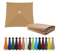 Grandes Telo Ricambio Ombrelloni UV50+ 2x3m 6Stecche, 2x2m 4Stecche 3x3m 8Stecche, Copertura Per Ombrellone Tela Di Ricambio Baldacchino, Resistente Ai Raggi UV,All'Acqua Fornisce Ombra(Khaki,300X300c