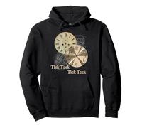 Grandfather Alarm Clock Time Tick Tock Clock T-Shirt Felpa con Cappuccio
