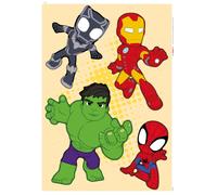 Grandi Adesivi Da Parete Spidey E I Suoi Amici Set Camera 50x70 Cm