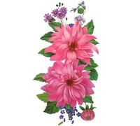 Grandi adesivi per tatuaggi con taglio cesareo, motivo floreale impermeabile femminile di lunga durata, adesivi per tatuaggio sulla gamba del braccio del fiore, cicatrici di copertura Hyuna