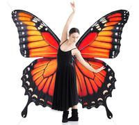 Grandi ali di farfalla, grandi decorazioni a farfalla monarca, farfalle giganti, sfondo fotografico per feste di Halloween, decorazioni di compleanno, foto per donne e ragazze, accessori per foto da