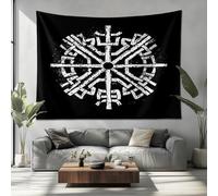 Grandi Arte Arazzo Modello Runico Retrò Microfibra di Resistente Allo Scolorimento In Bianco E Nero Arte Murale Decorazione D'interni Arazzo da Parete 150x100 cm