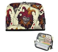 Grandi astucci per matite con cerniera Sinister Joker divertente astuccio per matite carino astuccio per penne ragazze floreale rosa college preppy scuola forniture per ufficio