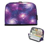 Grandi astucci per matite con cerniera vibrante galassia SwirlNebulae astuccio per matite per ragazzi borse per penne adolescenti ragazze animali arte preppy college forniture scolastiche superiori