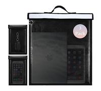 Grandi borse Faraday con 2 protezioni per portachiavi Faraday, gabbia Faraday da 40,6 x 48,9 cm, con striscia riflettente, protezione per portachiavi Faraday impermeabile e ignifuga, borsa Faraday