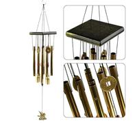 Grandi campanelli a vento con tubi in metallo e campane, progettati per esterni e decorazioni da giardino con melodie rilassanti