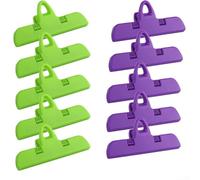 Grandi clip per sacchetti di plastica per la conservazione degli alimenti e l'organizzazione dell'ufficio, guarnizione antiscivolo per snack, carta, appunti, 98 mm, viola, nero, verde, rosso