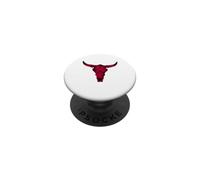 Grandi corna del teschio di toro occidentale PopSockets PopGrip Adesivo