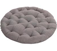Grandi Cuscini da Pavimento, Cuscini Futon Rotondi in Lino Cuscini da Pavimento Trapuntati in Stile Giapponese Cuscini da Meditazione per Posti A Sedere sul Pavimento Pad, Light Blue, 65x65x10cm