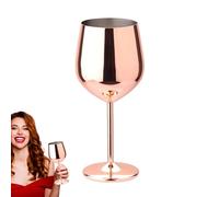 Grandi da vino - Design in acciaio inox, grande set di bicchieri in metallo, tazze da vino in acciaio inox, stile di servizio elegante con lampadario lucidato, multiuso per