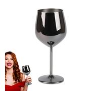 Grandi da vino - Design in acciaio inox, grande set di bicchieri in metallo, tazze da vino in acciaio inox, stile di servizio elegante con lampadario lucidato, multiuso per