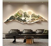 Grandi decorazioni da parete a LED 3D, sculture da parete con paesaggi | Plug-in con telecomando, for soggiorno, camera da letto, ufficio e ingresso(120*40CM)