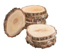 Grandi Dischi di Legno per Fai da Te o Decorazione - 10 Pezzi Naturali di Betulla, Circa 35 cm (33-37 cm) di Diametro - Rotondi per Alberi