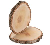 Grandi dischi di legno per il fai da te o la decorazione - 2 pezzi dischi per alberi naturali circa 40 cm (38 - 44 cm) diametro in legno di betulla - dischi rotondi in legno di betulla come
