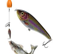 Grandi esche da pesca Colorate con amo riutilizzabili e facili all'uso | Multiuso Luccio e Pescecane per Laghi Fiumi Bacini Torrenti e Kit Attrezzatura da Pesca