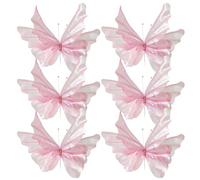 Grandi Farfalle Decorazioni, 6 Pezzi Grandi Farfalle per Decorazione da Parete Realizzate in Seta Scintillante, 3D da 18 e 22 Pollici per Matrimoni Baby Shower Decorazioni per Feste