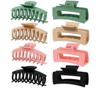 Grandi fermagli per capelli, antiscivolo, neri, per capelli lunghi e ricci, con presa larga, accessori per capelli per donne e ragazze (HairclawSColor)