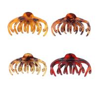 Grandi fermagli per capelli, per donne, clip per capelli, leopardo e polpo - clip antiscivolo con forte tenuta per capelli spessi e ricci