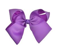 Grandi fiocchi per capelli da bambina, in grosgrain, con fiocco e clip, colore viola