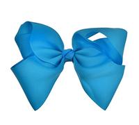 Grandi fiocchi per capelli in tinta unita per bambine, nastro grosgrain, clip per capelli, copricapo per bambini, colore: azzurro