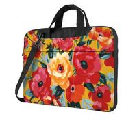 Grandi Fiori Rose E Papaveri Laptop Bag Laptop Case 15.6 Pollice Borse Del Computer Imbottito Della Copertura Del Manicotto Per Donne Uomini