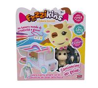 Grandi Giochi - Fuzzikins I Colora Cuccioli, Camioncino dei Gelati, cuccioli da colorare, lavare e ricolorare - FUZ00008