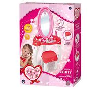 Nuova Specchiera con Sgabello Amore Mio, Colore Rosa