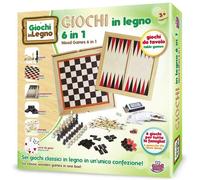 Grandi Giochi Gg95012-giochi in legno 6 1 Multicolore Multicolor