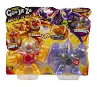 Grandi Giochi - Goo JIt Zu Alien Attack Double Pack, Eroi Allungabili e con Riempimenti Diversi, GJT33000