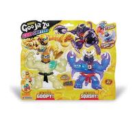 Grandi Giochi - Goo Jit Zu Goo Shifters, Pack doppio 7 personaggi assortiti con sfera da schiacciare per attivare cambio colore - GJT35000
