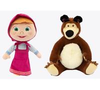 Masha e Orso, Masha morbido peluche 20 cm - Grandi Giochi MHA04000