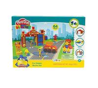 Grandi Giochi Play Doh Blocks, Set Stazione Dei Pompieri 64 Pezzi con Costruzioni e Pasta da Modellare, Pld07000