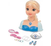 Grandi Giochi - Princess Styling Head Regina dei Ghiacci, Testa da Acconciare con Accessori Inclusi, GG02999