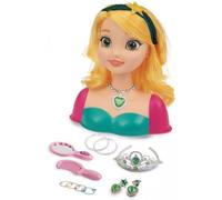 Grandi Giochi - Princess Styling Head Sirenetta, Testa da Acconciare con Accesso