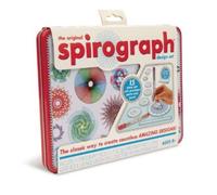 Grandi giochi- spirograph scatola metallo- set valigetta di latta con 15 accessori di precisione
