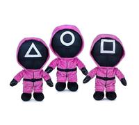 Grandi Giochi - Squid Game Peluche Guardie Assortiti 3 Modelli 28cm- QUID02000