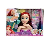 Grandi Giochi - Styling Head, Testa de La Sirenetta Ariel, con vasca inclusa per fare lo shampoo e funzione cambia colore - DND23000
