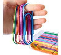 Grandi graffette di carta da 10,2 cm, 30 pezzi, con rivestimento in vinile, multicolore, formato gigante, gigante, per ufficio, scuola, documenti e organizzazioni