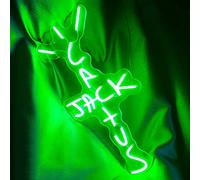 Grandi Insegne al Neon a LED per Jack Cactus, Insegne al Neon Verdi per Camera da Letto, Festa di Compleanno, Casa, Bar, Insegne al Neon Personalizzate per la Decorazione Della Parete
