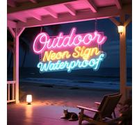 Grandi insegne al neon per esterni impermeabili Ip67, insegne a led per esterni personalizzate impermeabili personalizzate per patio, cortile, piscina, affari, spiaggia, bar, matrimoni, feste, luci