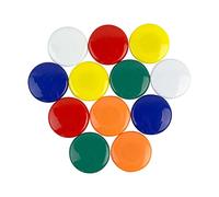 Grandi Magneti Dell'Ufficio Di Pianificazione Assortiti Per Frigorifero, Lavagna, Tavola Da Preavviso, Archiviazione - 40mm Dia x 8mm Alto - Pacchetto Di 12