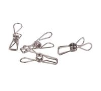 Grandi mollette in acciaio inossidabile in sacchetto di canapa, ecologiche, conf