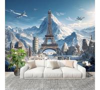Grandi Murali Poster Architettura Del Mondo Creativo Carta da Parati Tessuto Non Tessuto 400x280 cm Blu Carta da Poster Panoramica 3D Decorazione per La Casa per Pareti Fotomurale